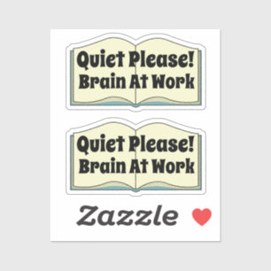 Quiet Please! Funny Book Quote 2 Piece