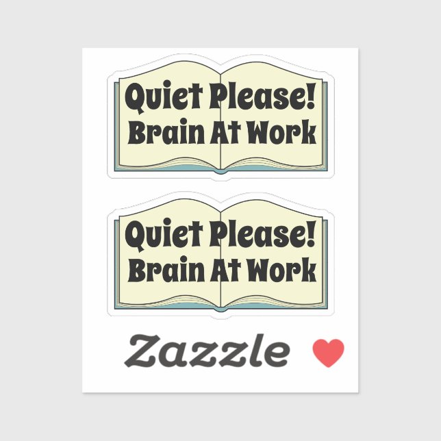 Quiet Please! Funny Book Quote 2 Piece (Sheet)