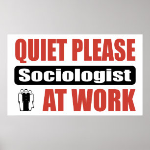 Quiet Please Sociologist At Work Poster