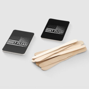 Quiet Please Trump Harris Debate President Hand Fan