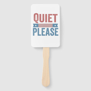 Quiet Please Trump Harris Debate President Hand Fan