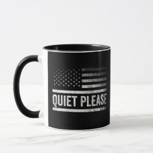 Quiet Please Trump Harris Debate President  Mug
