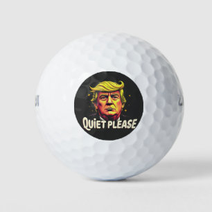 Quiet Please Trump Kamala President Debate Golf Balls