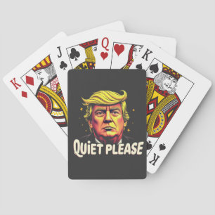 Quiet Please Trump Kamala President Debate  Playing Cards