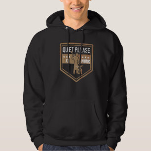 Quiet Please Working Anvil Blacksmith Hoodie