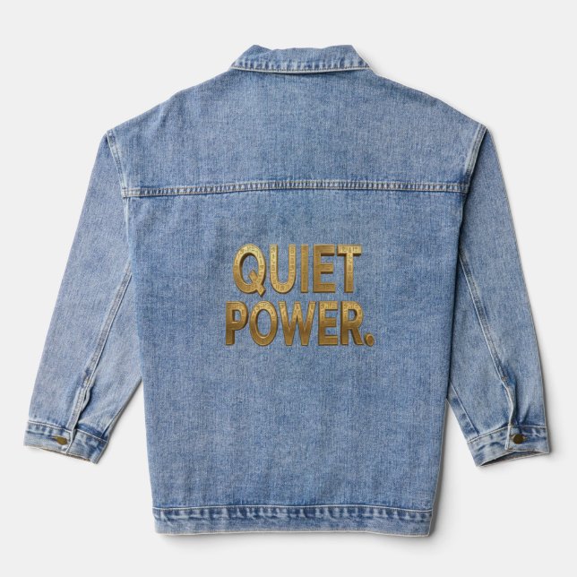 Quiet Power | Great Sphinx Egypt Design Denim Jacket (Back)
