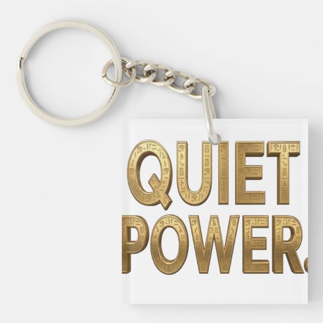 Quiet Power | Great Sphinx Egypt Design Key Ring (Front)