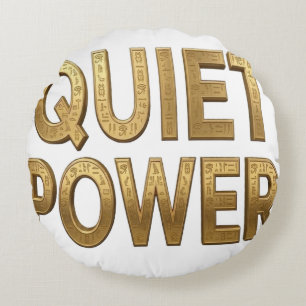 Quiet Power Great Sphinx Egypt Design Round Cushion