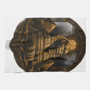 Quiet Power   Great Sphinx Egypt Design Tea Towel