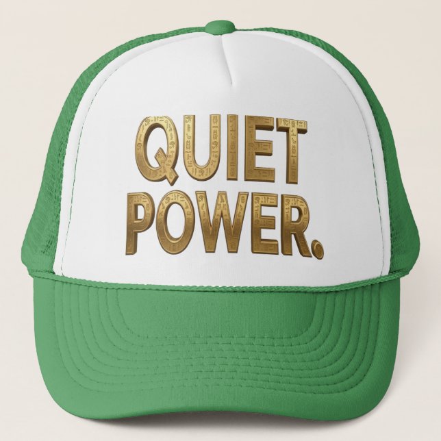 Quiet Power | Great Sphinx Egypt Design Trucker Hat (Front)
