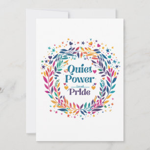 Quiet Power Loud Pride LGBTQ Camping Invitation