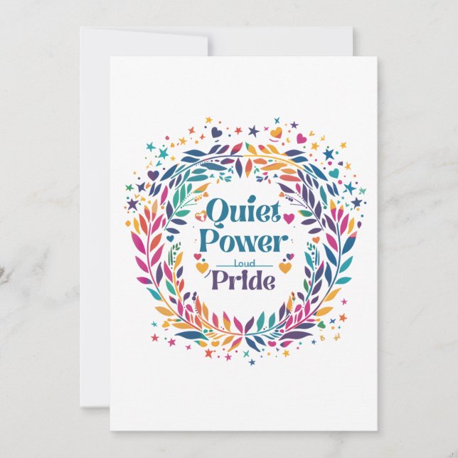 Quiet Power Loud Pride LGBTQ Camping  Invitation (Front)