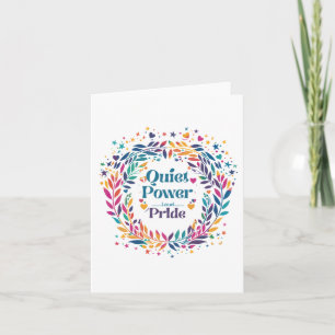 Quiet Power Loud Pride LGBTQ Camping Note Card
