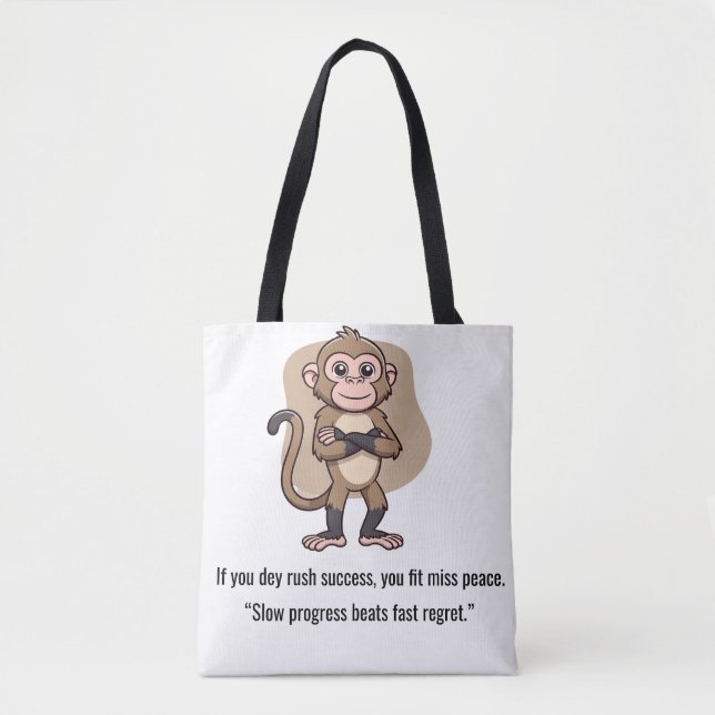 Quiet Progress Monkey – Everyday Tote Bag (Front)