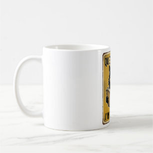 Quiet Reading Black Cat Design Coffee Mug