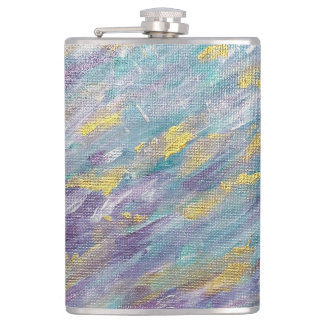 Quiet Reign Modern Art Hip Flask