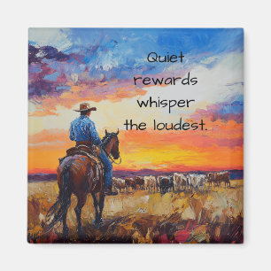 Quiet Rewards: Western Sunset Magnet