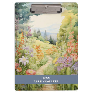 Quiet road through  forest clipboard