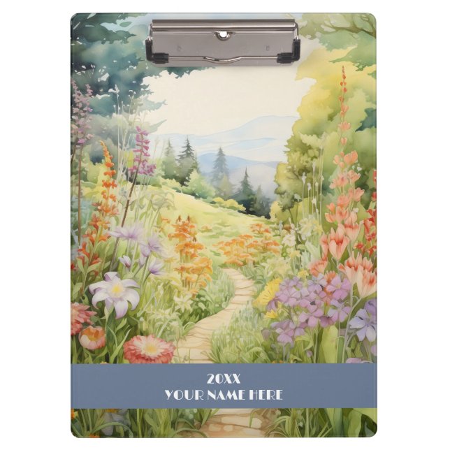 Quiet road through  forest clipboard (Front)