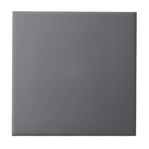 Quiet Shade of Grey Solid Colour Print, Neutral Ceramic Tile
