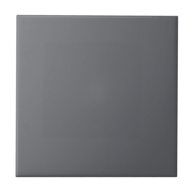 Quiet Shade of Grey Solid Colour Print, Neutral Ceramic Tile (Front)