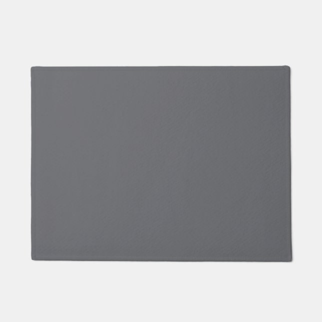 Quiet Shade of Grey Solid Colour Print, Neutral Doormat (Front)