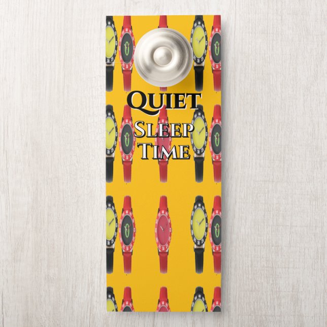 Quiet Sleep Time  Door Hanger (On Knob)