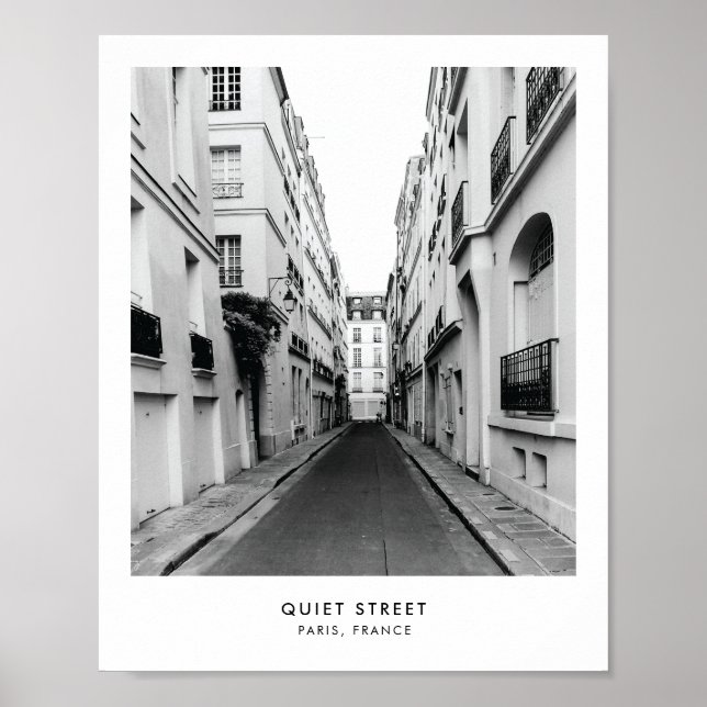 Quiet Street in Paris | Photography poster print (Front)