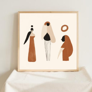 Quiet Strength – Abstract Feminine Line Art II Poster