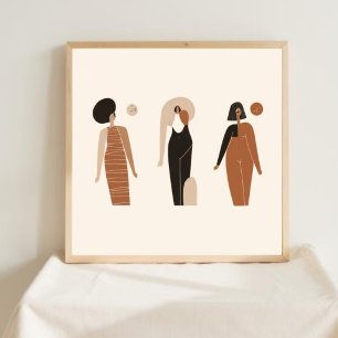 Quiet Strength – Abstract Feminine Line Art Poster