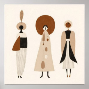 Quiet Strength – Abstract Feminine Line Art Poster