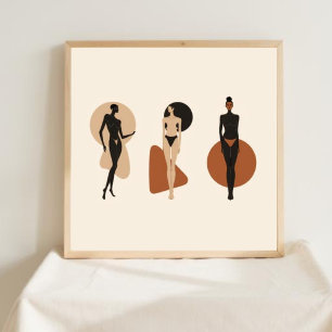Quiet Strength – Abstract Feminine Line Art XIV Poster