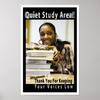 Quiet Study Area Academic Library Poster