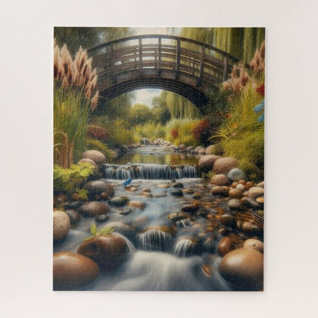 Quiet Summer Stream Jigsaw Puzzle (Vertical)