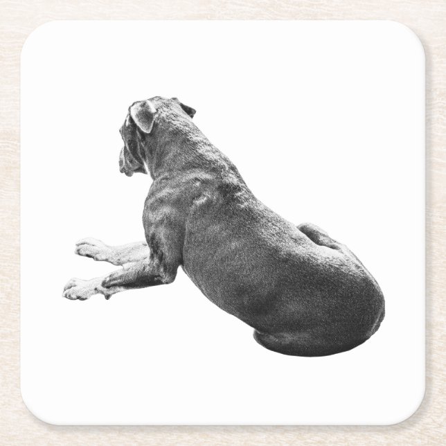 Quiet Table Companion Square Paper Coaster (Front)
