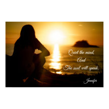Quiet the Mind Soul Speaks Inspirational Sunset