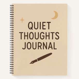 Quiet Thoughts Journal – Minimal Notebook Cover