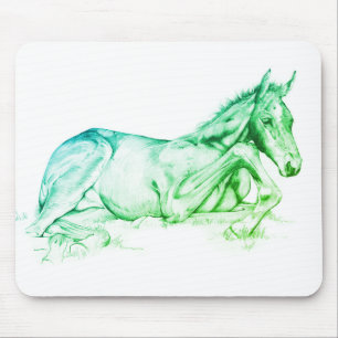Quiet Time (green) Mouse Pad