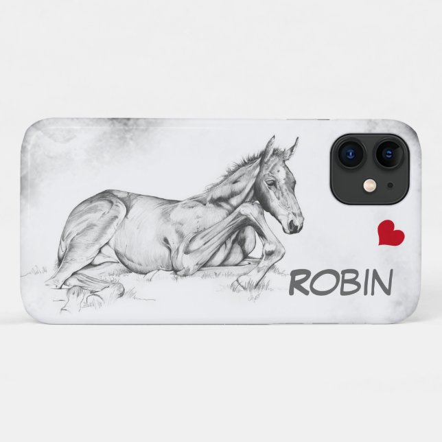Quiet Time (red heart) Case-Mate iPhone Case (Back (Horizontal))