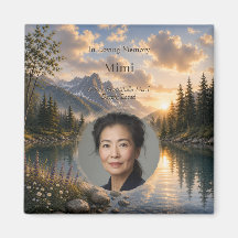 Quiet Waters Memorial Photo Magnet | Personalised