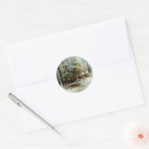  Quiet Winter Afternoon  Classic Round Sticker