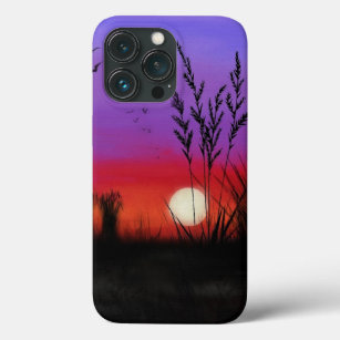 Quietly - Beautiful Sunset - Drawing iPhone 13 Pro Case
