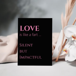 Quietly Impactful Love Humorous Valentine's Day Postcard