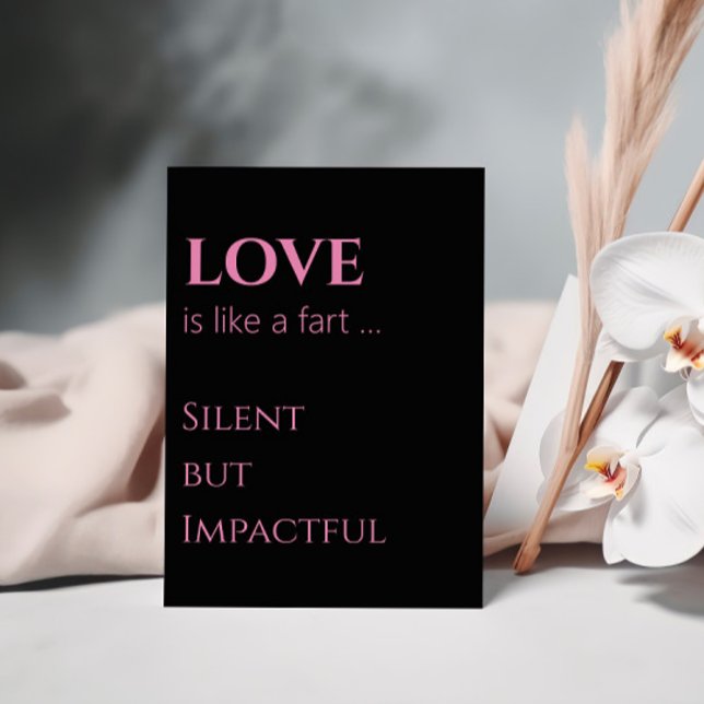 Quietly Impactful Love Humorous Valentine's Day Postcard (Creator Uploaded)