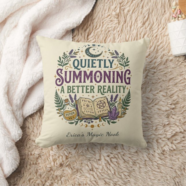 Quietly Summoning a Better Reality Mystical Cushion (Blanket)