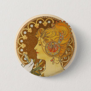 Quill 6 Cm Round Badge