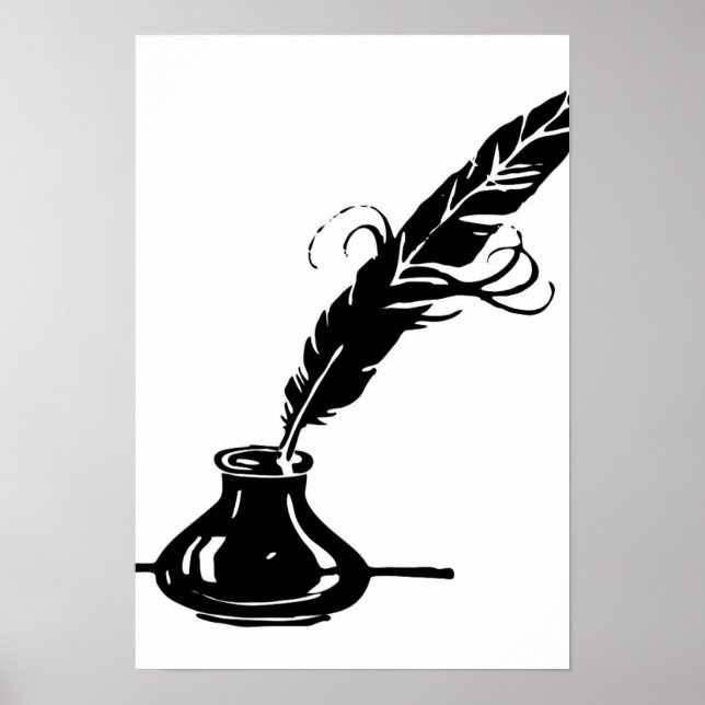 Quill and Ink Bottle Poster (Front)