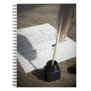 Quill and ink notebook