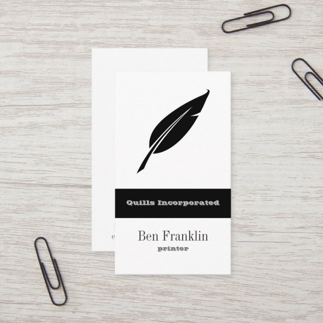 Quill Business Card (Front/Back In Situ)