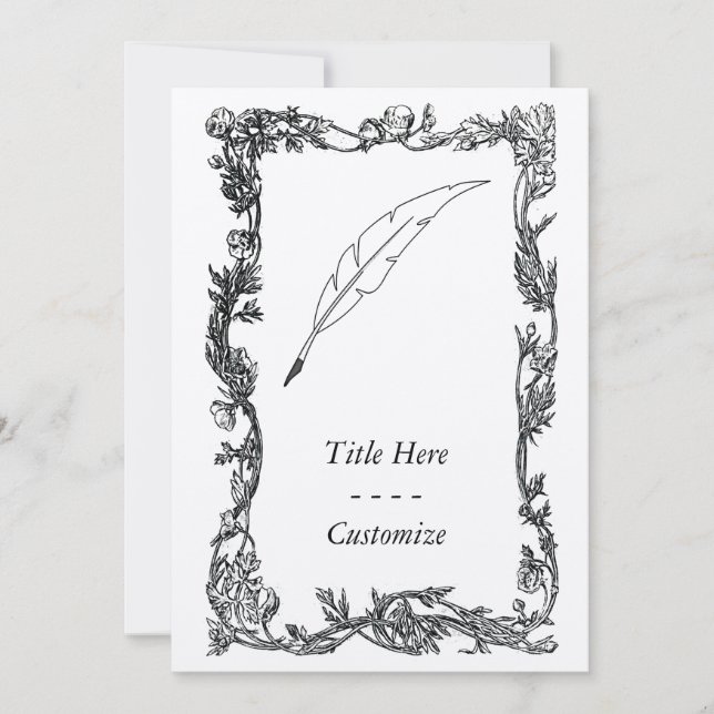 Quill Pen Invitation (Front)